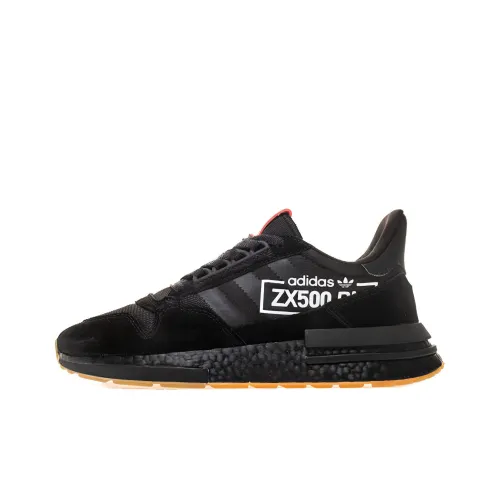 Adidas Originals ZX 500 RM Slip-resistant Abrasion-resistant Cushioning Support Low-top Casual Men's Black Adidas Originals ZX 500 RM Противоскользящий Устойчивый к истиранию Амортизация Поддержка Низкий верх Повседневный Мужской Черный