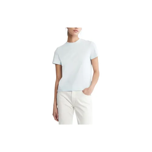 Calvin Klein Стандартная футболка женская светло-синяя