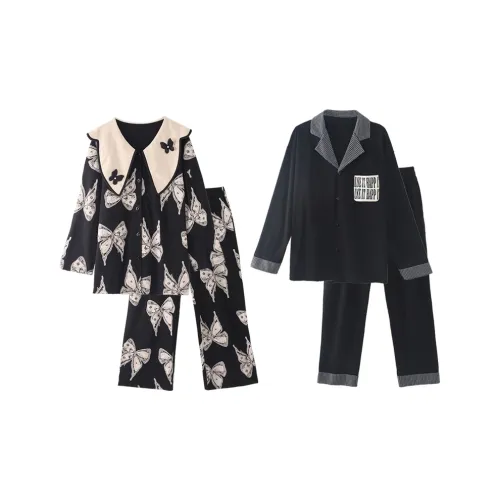 Chun Xi Пижамный комплект Унисекс Черный