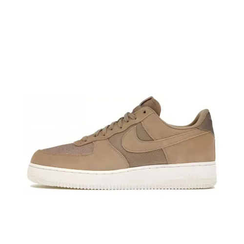 Nike Air Force 1 '07 1 Амортизация Износостойкий Низкий Топ Скейтборд Кроссовки Унисекс Бежевый Коричневый