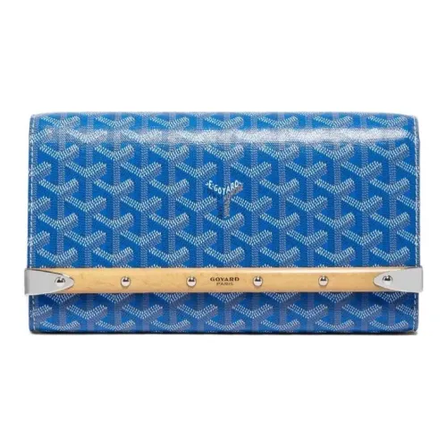 GOYARD Monte Carlo Холст Телячья кожа Одно плечо Через плечо Клатч Маленький Унисекс Синий