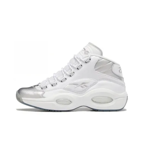 Reebok совместный бренд Question Mid '25th Anniversary' MID Топ Винтажные баскетбольные кроссовки Унисекс Белый Серебряный