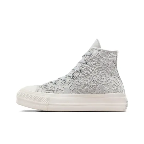 Converse Chuck Taylor All Star Slip-Resistant Shock Absorbers High Top Скейтборд Кроссовки Женские Серые