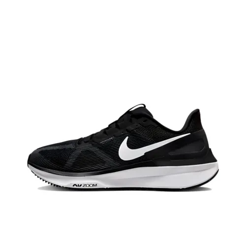 Nike Zoom Structure 25 Беговые кроссовки Низкий топ Черный/Белый/Темный дым Серый Женские