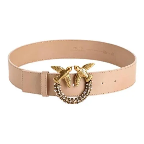 PINKO Однотонный дизайн кожа ремни женский коричневый ширина 4CM