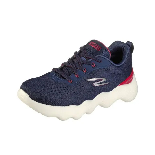Skechers Go Walk Massage Fit Низкий Топ Беговые кроссовки Женские Синий Фиолетовый