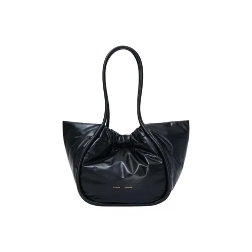PROENZA SCHOULER Lambskin Smooth Leather Tote Bag Shopping Bag Large Women's Black