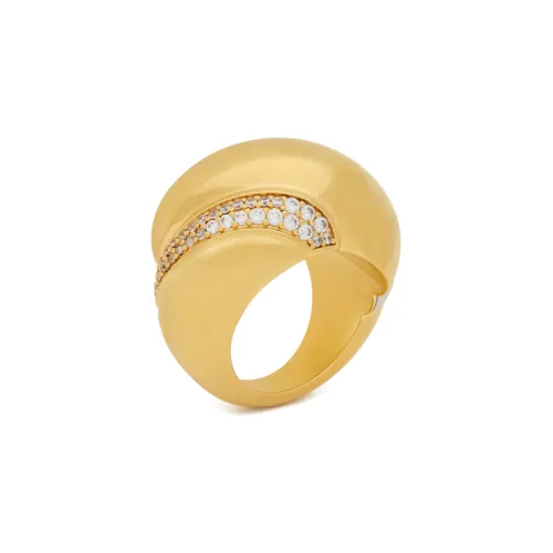 SAINT LAURENT Латунь Стекло Кольца Унисекс Золото