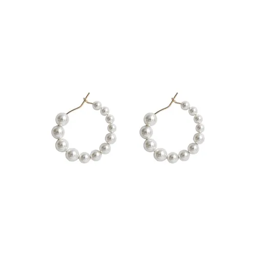 NATURALLYJOJO Искусственная жемчужина Серьги Женские Золото Белый