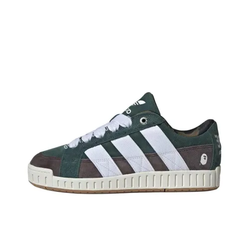 BAPE x Adidas Originals NRTN Slip Resistant Abrasion Resistant Breathable Скейтбординг Low-Top Кроссовки Unisex Зеленый Коричневый