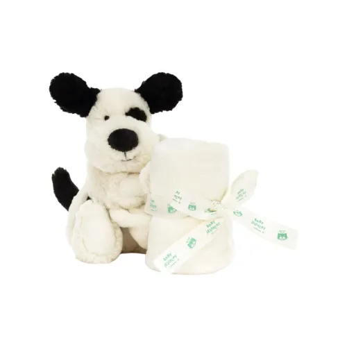 JELLYCAT Shy Black Creamy Puppy Кукла Плюшевая кукла 13 см Высота в сидячем положении