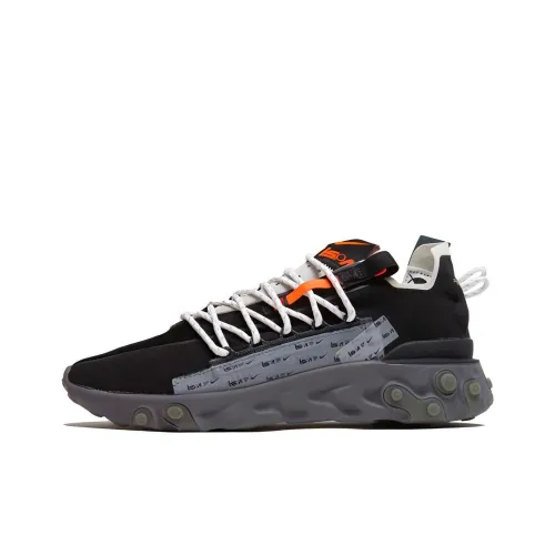 Nike ISPA React Low Черный Non Slip Легкий Low Top Casual Унисекс Черный