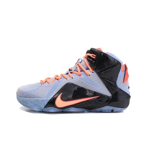 Nike Lebron 12 Пасха Нескользящий Легкий MID Баскетбольные кроссовки для игры Мужской Черный Фиолетовый