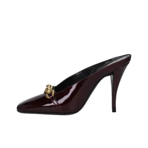 SAINT LAURENT LE MAILLON Домашние тапочки Женские Темно-красный