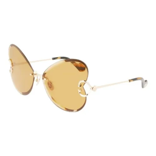 Lanvin Нерегулярная форма Солнцезащитные очки Женские Золото