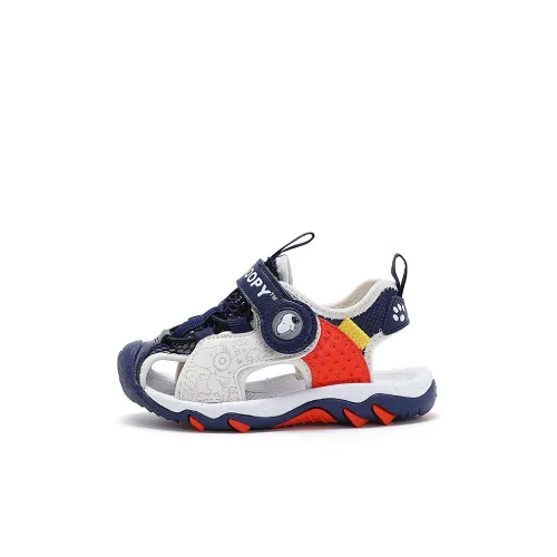 SNOOPY Slip-resistant Abrasion-resistant Children's Sandals Dark Blue Beige Снупи Противоскользящие Износостойкие Детские Сандалии Темно-синий Бежевый