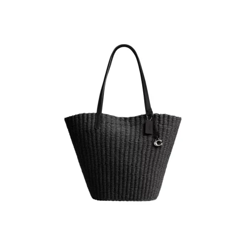 COACH Солома Сумка Сумка через плечо Женская Черная