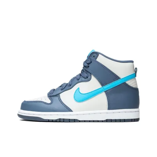 Nike Dunk Slip-Resistant Abrasion-Resistant High Top Skateboard Shoes Unisex Blue Найк Dunk противоскользящие устойчивые к истиранию высокие топы кроссовки для скейтбординга унисекс синий