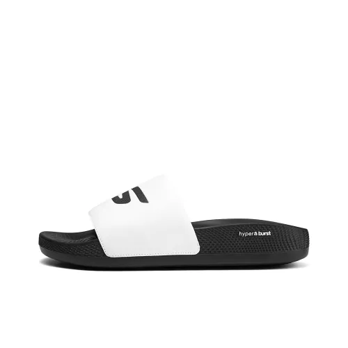 Skechers Hyper Slide Quiet Slip-Ons Мужской Белый Черный