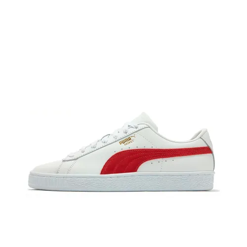 PUMA Basket Classic 75Y Low Топ Скейтборд Кроссовки Унисекс Белый Красный