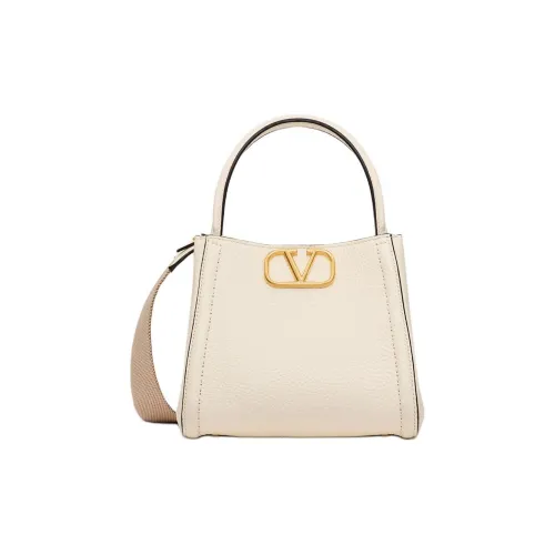 Valentino ALLTIME Рельефная Телячья Кожа Сумка через плечо Сумка Маленькая Женская Айвори с Бежевым
