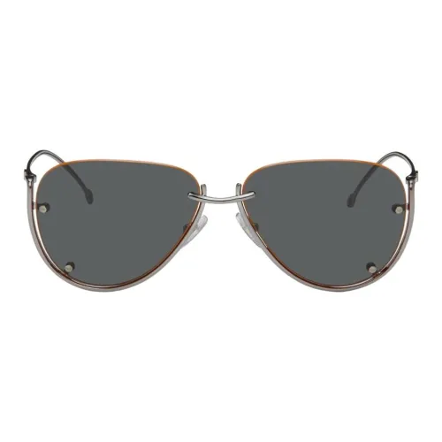 DIESEL Нерегулярная форма Солнцезащитные очки Унисекс Металлический серый