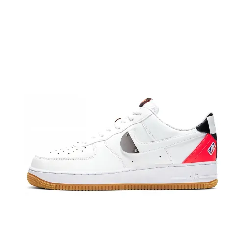 NBA x Nike Air Force 1 Low 07 LV8 Low Топ Скейтборд Кроссовки Мужские Белый Красный Черный