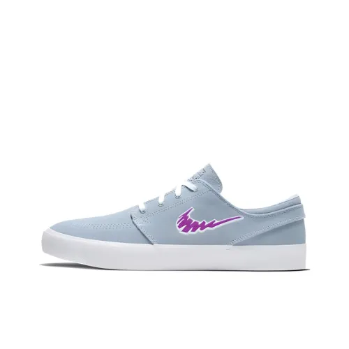 Nike SB Stefan Janoski Anti-slip Легкий Низкий Топ Скейтборд Кроссовки Мужские Светло-Синие