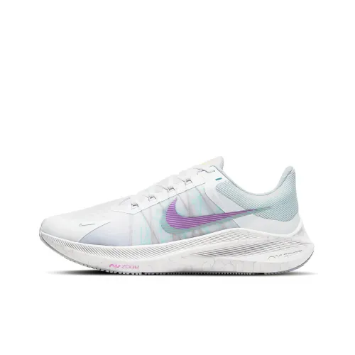Nike Zoom Winflo 8 Low Топ Беговые кроссовки Женские Белый Серый Фиолетовый