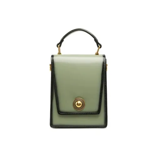 DEERE JACK Коровья кожа Маленькая квадратная сумка Сумка через плечо Маленькая Женская Чайно-зеленый