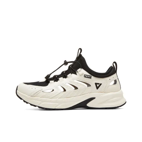PEAK Амортизаторы Shock Slip-resistant Abrasion-resistant Breathable Low-top Беговые кроссовки Мужские Бежевый Черный