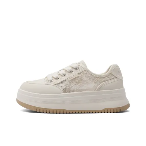 BELLE Устойчивые к истиранию низкие кроссовки для скейтбординга женские бежевые