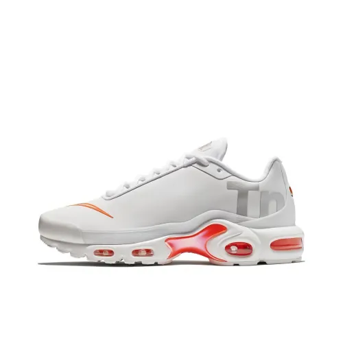 Nike Air Max Plus Амортизация Износостойкий Низкий Топ Беговые кроссовки Мужские Белый Красный