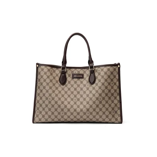 SANTA BARBARA POLO RACQUET CLUB Сумка из ткани с принтом PVC стандартная женская серая