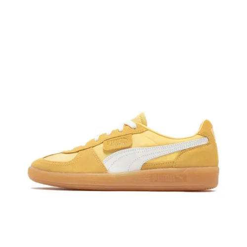 PUMA Palermo Летние Кроссовки для скейтбординга из нейлона с низким верхом унисекс желто-белые