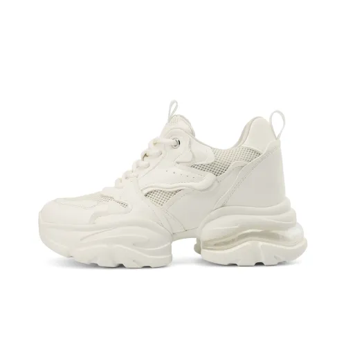 BOERDIQI Дышащие Кроссовки с Низким Верхом и Толстой Подошвой для Увеличения Высоты Женские