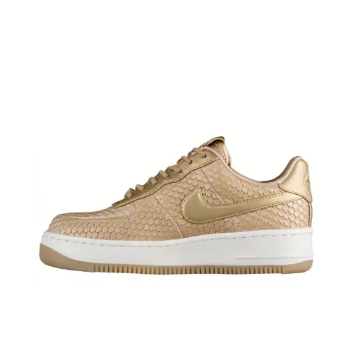 Nike Air Force 1 Upstep Премиум Покрытие Низкие Кроссовки для скейтбординга Женские Розовое золото