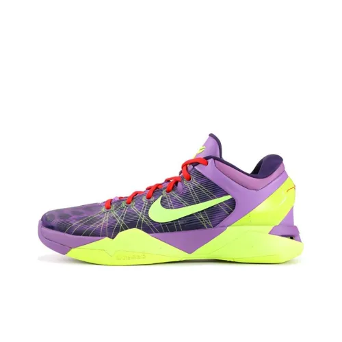 Nike Zoom Kobe 7 Коби 7 Рождество Леопард Нон-Слип Легкий Низкий Топ Баскетбольные кроссовки для игры Мужской Фиолетовый