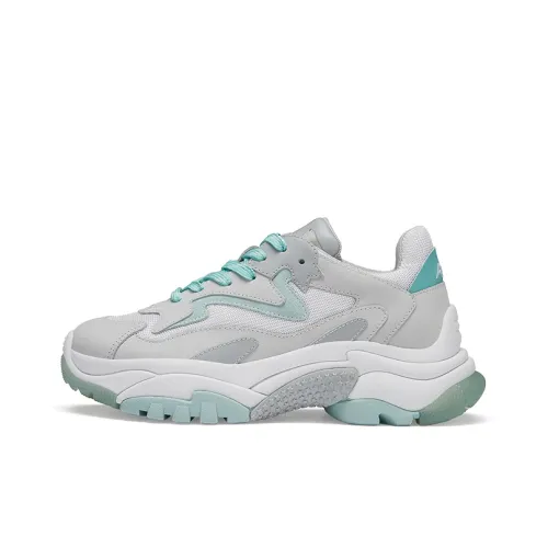 Пепельный MID Топ Толстая подошва Кроссовки Женские Светло-серый