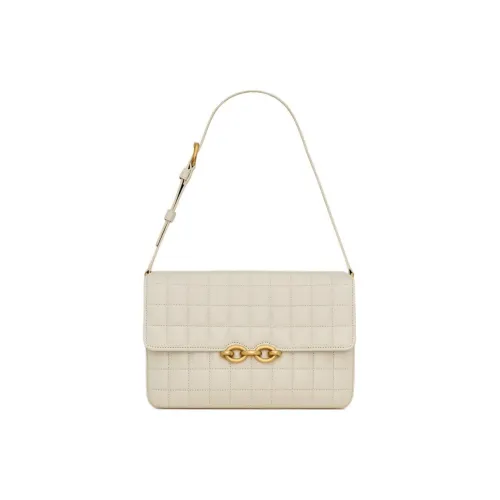 SAINT LAURENT LE MAILLON Овечья кожа Сумка через плечо Женская Винтажная Белая