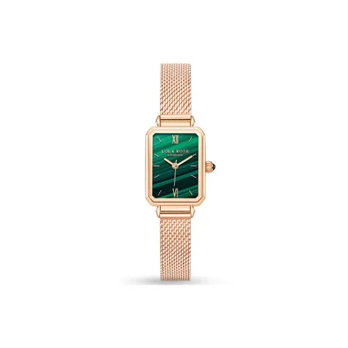 Lola Rose Women's Watch Кварцевый механизм Зеленый циферблат Коробка