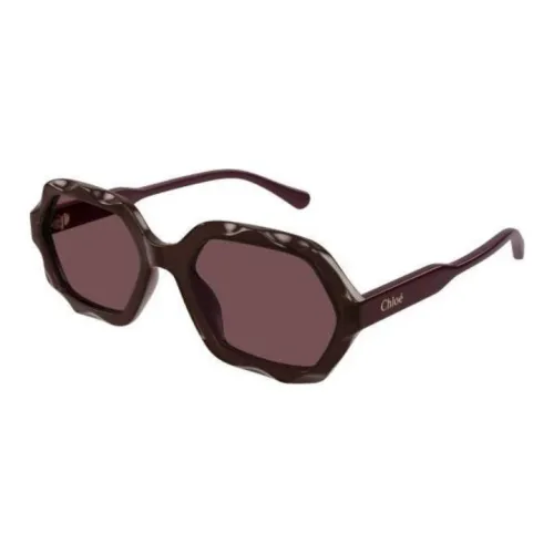 Chloe Нерегулярная форма Солнцезащитные очки Женские Красный