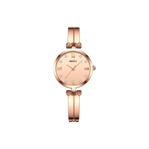 NIBOSI 1985 Кварцевый механизм нержавеющая сталь ремешок женские часы розовый циферблат модель Ni2559
