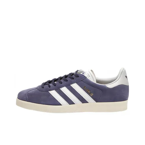 Adidas Originals Gazelle Abrasion Resistant Дышащие Низкие Кроссовки для Скейтбординга Унисекс Синие Белые
