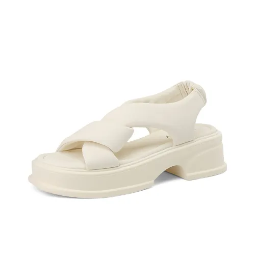 JOSINY Пляжные сандалии Женские Экрю Светло-зеленый