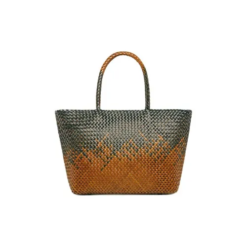 DEERE JACK Коровья кожа Сумка через плечо Большая Женская Коричневая и Зеленая