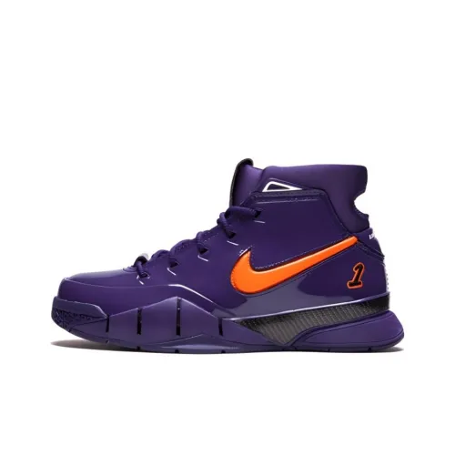 Nike Zoom Kobe 1 Protro Devin Booker PE Амортизация Высокий Топ Винтажные Баскетбольные Кроссовки Мужской Фиолетовый Азиатская Версия