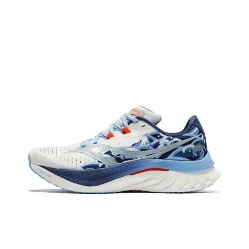 Saucony Endorphin Speed Brown 4 Беговые кроссовки Низкий топ Белый Синий Унисекс
