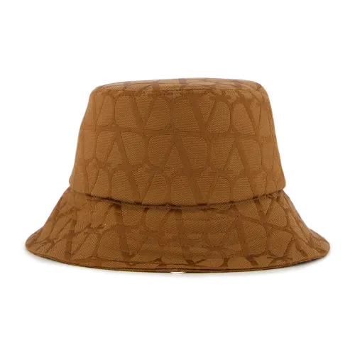 Valentino Вязаные соломенные шляпы Женские Коричневый