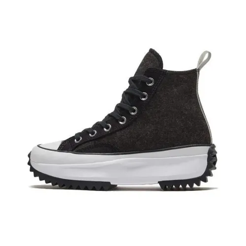Converse Run Star Hike Slip-resistant Abrasion-resistant High Top Skateboard Shoes Unisex Black Конверс Run Star Hike Противоскользящие Износостойкие Высокие Кроссовки для Скейтбординга Унисекс Черные